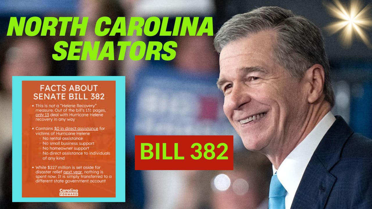 North Carolina Senators and Senate Bill 382